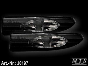 Seitenblinker, klarglas-schwarz